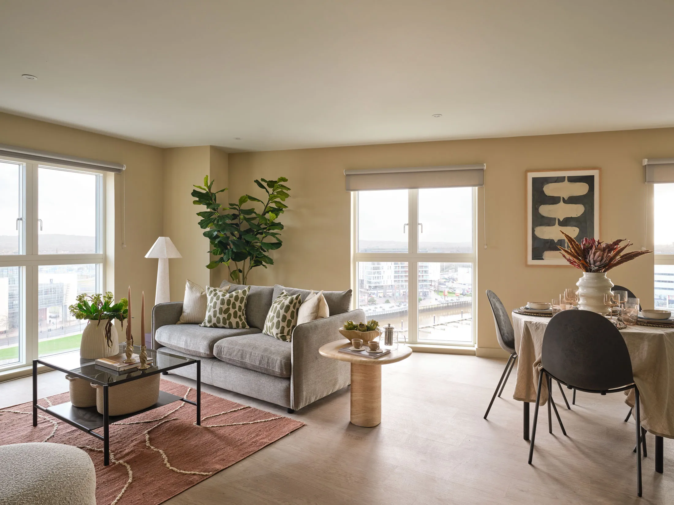 Designer furniture included